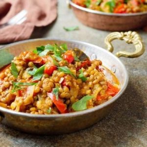 خورش عدس ترکی وگان