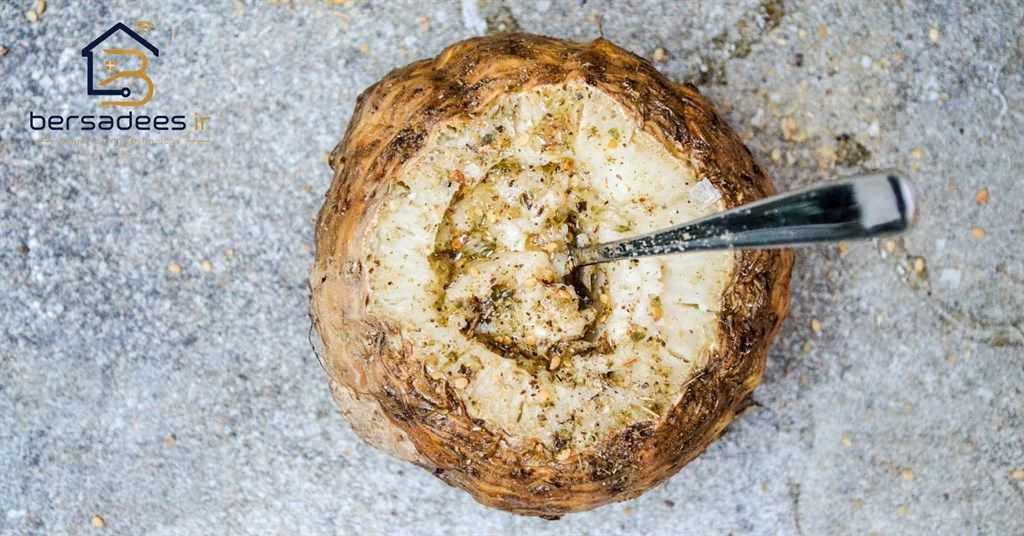 کرفس کامل بو داده با روغن زیتون و زعتر کرفس کامل بو داده با روغن زیتون و زعتر